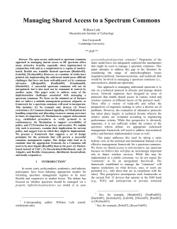 Managing Shared Access to a Spectrum Commons