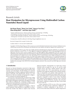 Heat Dissipation for Microprocessor Using Multiwalled Carbon