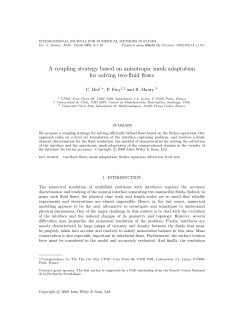 A coupling strategy based on anisotropic mesh adaptation