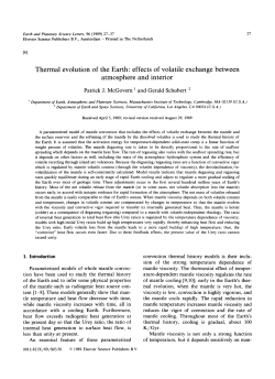 Thermal evolution of the Earth: effects of volatile