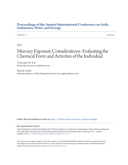 Mercury Exposure Considerations: Evaluating the Chemical Form