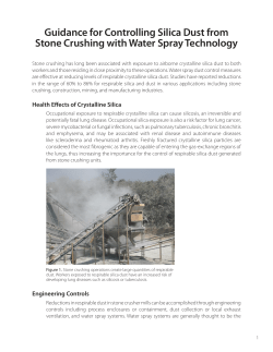 Controlling Silica Dust from Stone Crushing with Water Spray