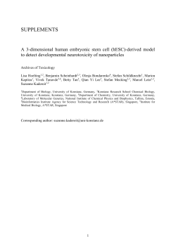 hESC to detect developmental neurotoxicity of