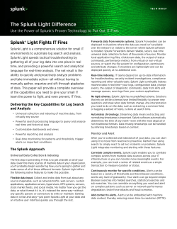 The Splunk Light Difference