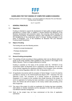 guidelines for the funding of computer games in bavaria