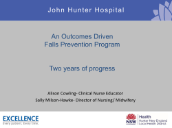 An outcomes driven falls prevention program: Two years of progress