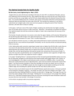 The Optimal Sample Rate for Quality Audio