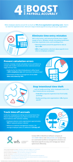 Eliminate time-entry mistakes Prevent calculation