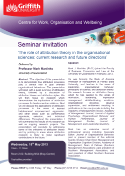 The role of attribution theory in the organisational