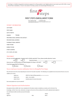 first steps enrollment form