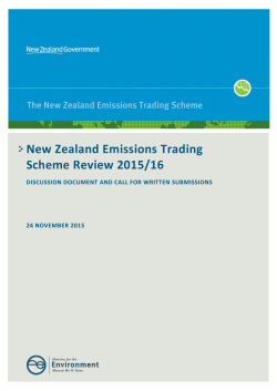1 Introduction to the New Zealand Emissions Trading Scheme Review