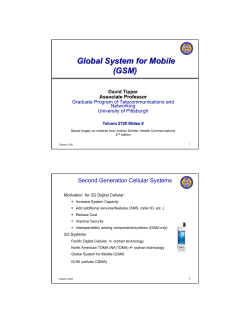Global System for Mobile (GSM)
