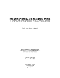 economic theory and financial crisis