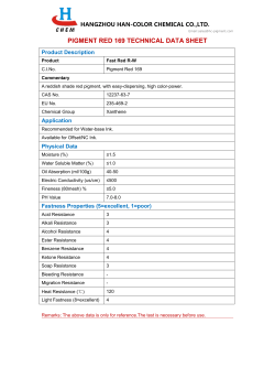 pigment red 169 technical data sheet - Hangzhou Han