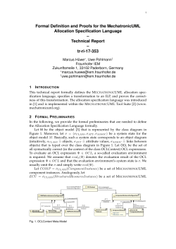 Formal Definition and Proofs for the MechatronicUML Allocation