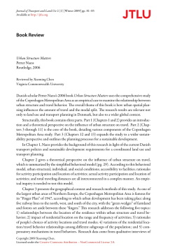 Book Review: Urban Structure Matters