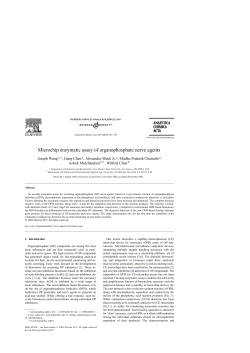 Microchip enzymatic assay of organophosphate nerve agents