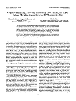 Cognitive Processing, Discovery of Meaning, CD4 Decline, and