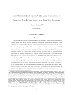 Does Welfare Inhibit Success? The Long