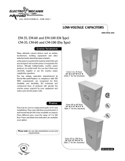 LOW-VOLTAGE CAPACITORS EM-35, EM-60 and EM