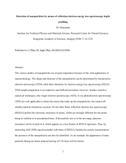 Detection of nanoparticles by means of reflection electron energy