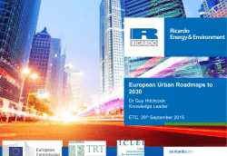 Presentation of the roadmaps project and tool