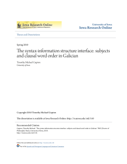 The syntax-information structure interface