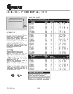 EXPLOSION PROOF CONVECTORS