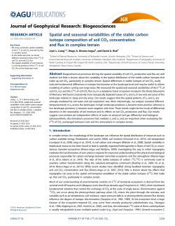 Spatial and Seasonal Variability of the Stable Carbon Isotope