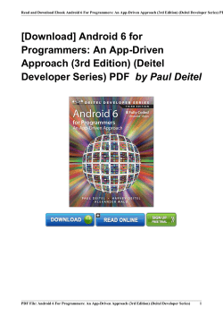 An App-Driven Approach