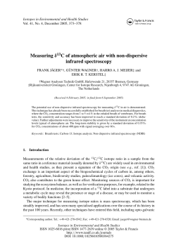 Measuring &delta; C of atmospheric air with non-dispersive
