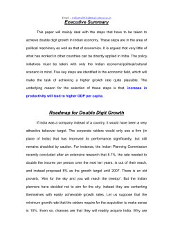 Executive Summary Roadmap for Double Digit Growth