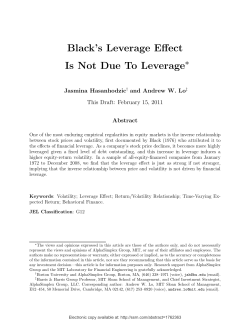Black`s Leverage Effect Is Not Due To Leverage