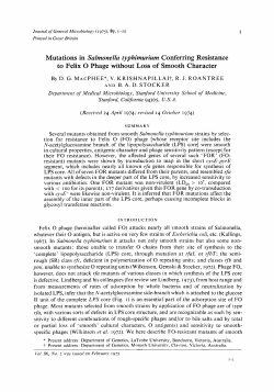 Mutations in Salmonella typhimurium Conferring
