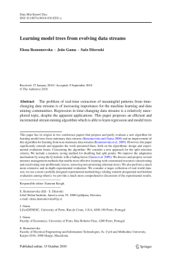 Learning model trees from evolving data streams