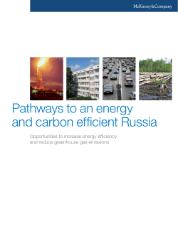 Pathways to an energy and carbon efficient Russia