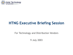HTNG - Vendor Executive Webcast