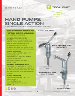Hand pumps: SINGLE ACTION