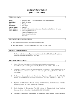 curriculum vitae (full version)