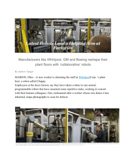 Manufacturers like Whirlpool, GM and Boeing reshape their plant