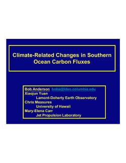Climate-Related Changes in Southern Ocean Carbon Fluxes
