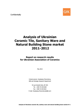 1. Market of ceramic tile