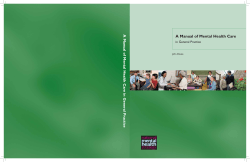 A Manual of Mental Health Care