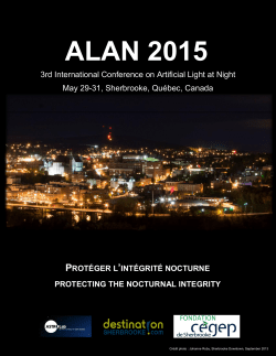 ALAN 2015 - Artificial Light at Night