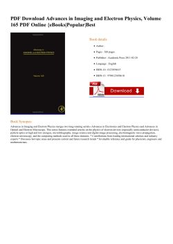 PDF Advances in Imaging and Electron