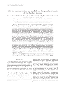 Historical carbon emissions and uptake from the agricultural frontier