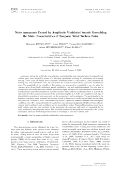 Noise Annoyance Caused by Amplitude Modulated Sounds