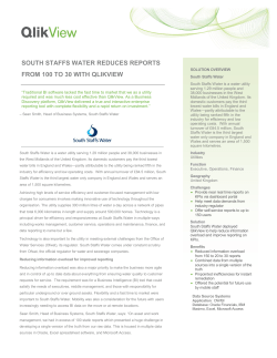 south staffs water reduces reports from 100 to 30 with qlikview