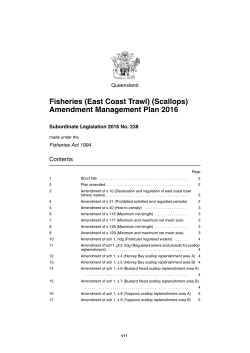 Fisheries (East Coast Trawl) (Scallops