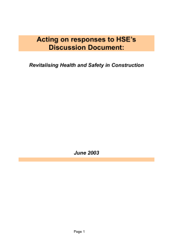 DDE20 - Revitalising Health and Safety in Construction
